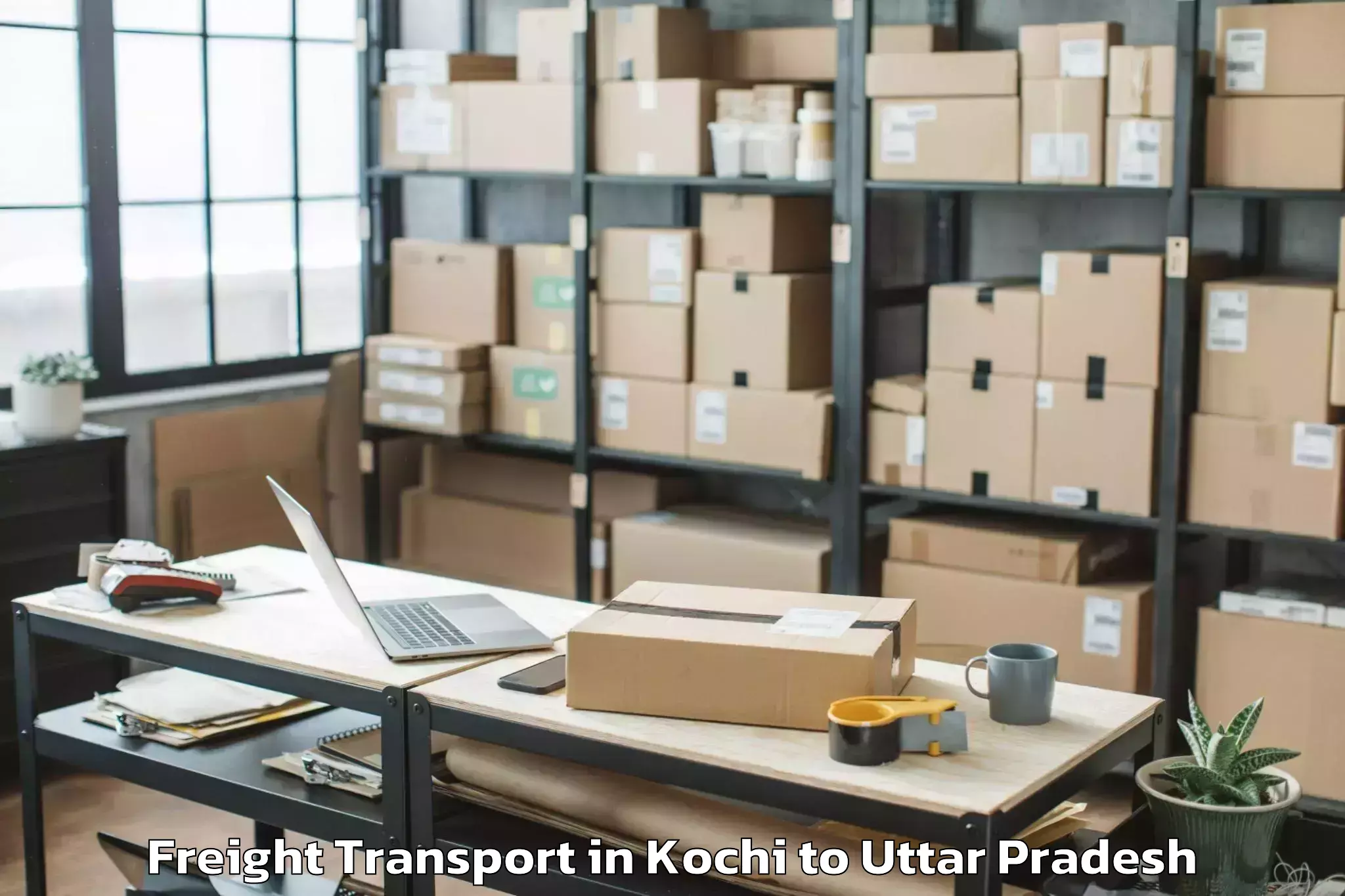 Book Kochi to Uttar Pradesh University Of Me Freight Transport Online